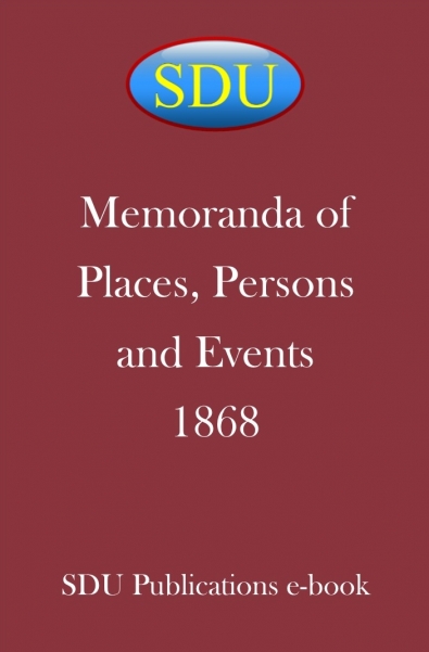 Memoranda of Places, Persons and Events 1868