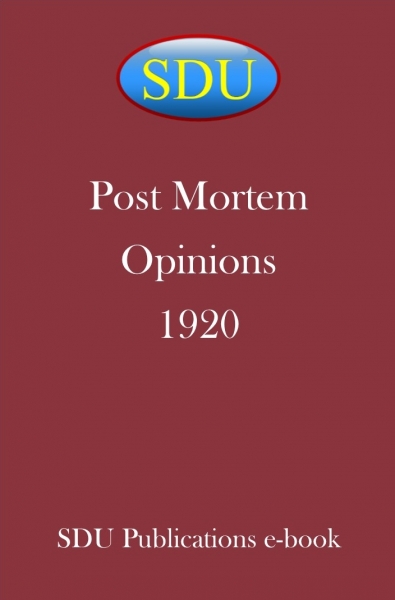 Post Mortem Opinions 1920